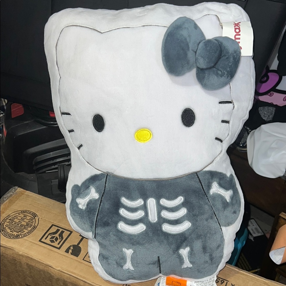 Hello Kitty Skeleton Plush Pillow